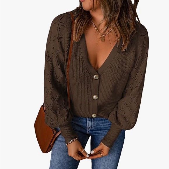 Puff Sleeve Cardigan